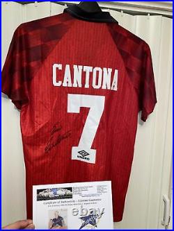 Eric Cantona Signed Manchester United Shirt 1996/1997