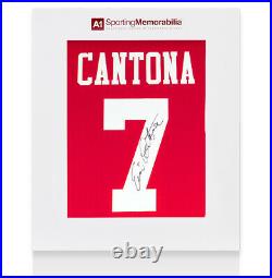 Eric Cantona Signed Manchester United Shirt 2021-2022, Home, Number 7 Gift B