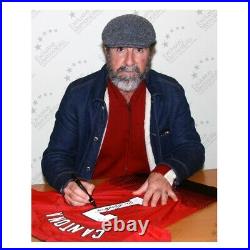 Eric Cantona Signed Manchester United Shirt. Deluxe Frame