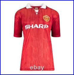 Eric Cantona Signed Manchester United Shirt Home, 1992-93 Autograph Jersey