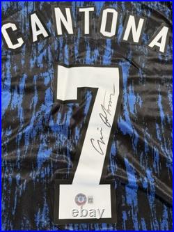 Eric Cantona Signed Manchester United Umbro Jersey BAS COA (084)