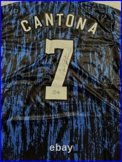 Eric Cantona Signed Manchester United Umbro Jersey BAS COA (084)
