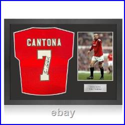 Eric Cantona Signed Original Manchester United 1996 Shirt. Icon Frame