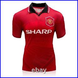 Eric Cantona Signed Original Manchester United 1996 Shirt. Icon Frame