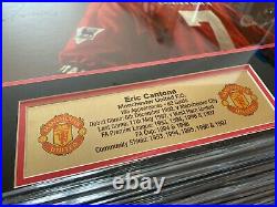Eric Cantona Signed Photo In A Manchester United Framed Display COA