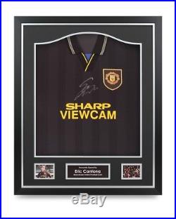 Eric Cantona Signed Shirt Manchester United Framed Autograph Jersey Memorabilia