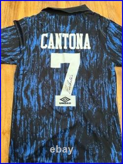 Eric Cantona signed Manchester United Away Shirt World Cup with COA included