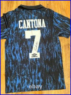 Eric Cantona signed Manchester United Away Shirt World Cup with COA included