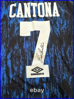 Eric Cantona signed Manchester United Away Shirt World Cup with COA included