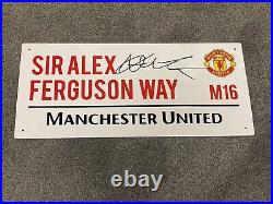 Erik Ten Haag signed street sign autograph Manchester United Manager