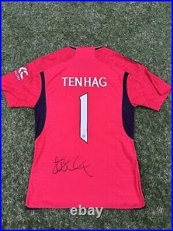 Erik Ten Hag Signed Manchester United Shirt Fa Cup Winner Autograph