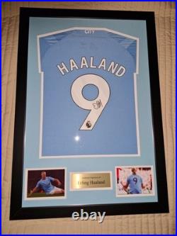 Erling Haaland, Manchester City Framed and Signed Shirt with COA