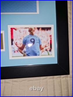 Erling Haaland, Manchester City Framed and Signed Shirt with COA