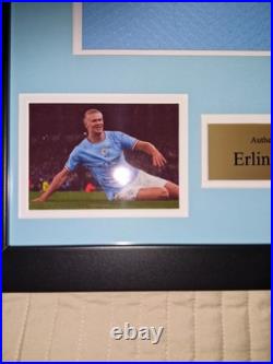 Erling Haaland, Manchester City Framed and Signed Shirt with COA