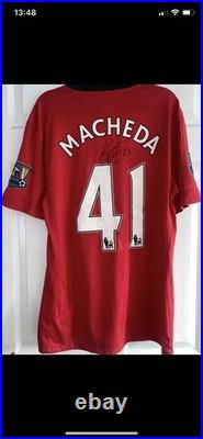 FEDERICO MACHEDA Signed Manchester United Home shirt MATCHWORN