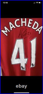 FEDERICO MACHEDA Signed Manchester United Home shirt MATCHWORN
