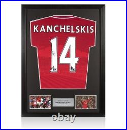 Framed Andrei Kanchelskis Signed Manchester United 1996 Shirt FA Cup Final