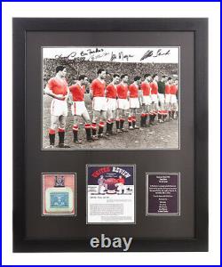 Framed Busby Babes Signed Manchester United 58 Photograph Charlton Gregg Foulkes