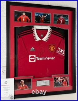 Framed, Cristiano Ronaldo Manchester United 20/23 Season Signed Shirt Club COA Framed, Cristiano Ronaldo Manchester United 20/23 Season Signed Shirt Club COA