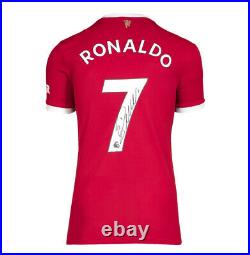 Framed Cristiano Ronaldo Signed Manchester United Shirt 2021-2022, Number 7