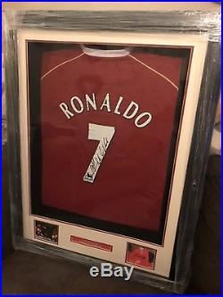 Framed Cristiano Ronaldo Signed Manchester United Shirt Number 7