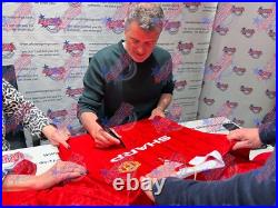 Framed Eric Cantona & Roy Keane 2 Signed Manchester United Shirts See Proof Coa Framed Eric Cantona & Roy Keane 2 Signed Manchester United Shirts See Proof Coa