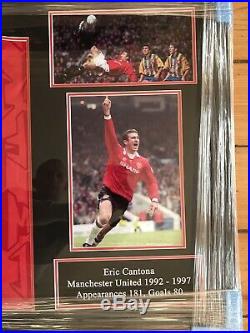 Framed Eric Cantona Signed 1994 Manchester United Football Shirt Jersey Coa Inc