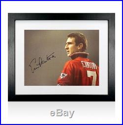 Framed Eric Cantona Signed Manchester United Photo The King Autograph