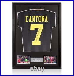 Framed Eric Cantona Signed Manchester United Shirt 1994, Away, Number 7
