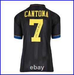 Framed Eric Cantona Signed Manchester United Shirt 1994, Away, Number 7 Comp