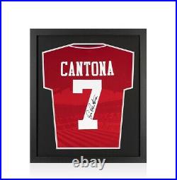 Framed Eric Cantona Signed Manchester United Shirt 1996 FA Cup Compact