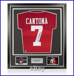 Framed Eric Cantona Signed Manchester United Shirt 1996 FA Cup Premium Framed