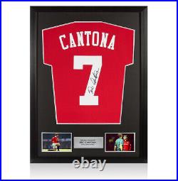 Framed Eric Cantona Signed Manchester United Shirt 2019-2020, Number 7