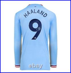 Framed Erling Haaland Signed Manchester City Shirt 2022-23, Number 9 Premium