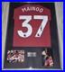 Framed Football Shirt. Mainoo Signed Manchester United Shirt With Proof And COA