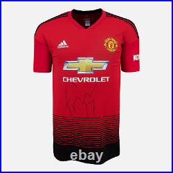 Framed Fred Signed Manchester United Shirt 2019-20 Home Mini