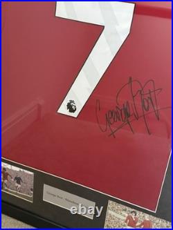 Framed George Best Manchester United Football Shirt Jersey & Signature No COA