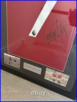 Framed George Best Manchester United Football Shirt Jersey & Signature No COA