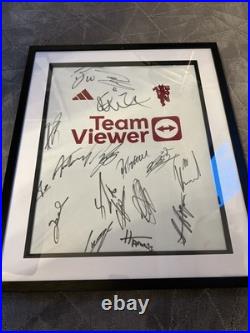 Framed Hand Signed Manchester United Squad Shirt 24-25 Video Proof
