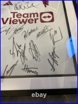 Framed Hand Signed Manchester United Squad Shirt 24-25 Video Proof