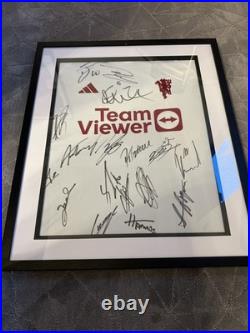 Framed Hand Signed Manchester United Squad Shirt 24-25 Video Proof