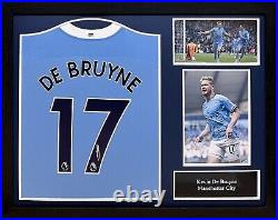 Framed Kevin De Bruyne Signed Manchester City Football Shirt With Proof & Coa