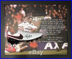 Framed Manchester United Ryan Giggs Signed Football Boot With Proof & Coa