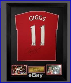 Framed Manchester United shirt signed by Ryan Giggs