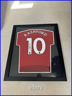 Framed Marcus Rashford Signed Manchester United 2018/19 Shirt