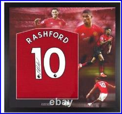Framed Marcus Rashford Signed Manchester United 2018/2019 Shirt £300