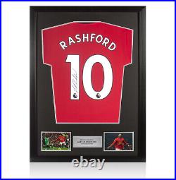Framed Marcus Rashford Signed Manchester United 2019-20 Shirt Number 10
