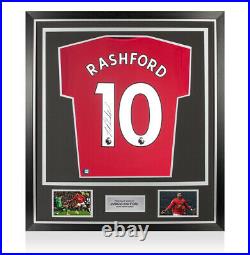 Framed Marcus Rashford Signed Manchester United 2019-20 Shirt Number 10 Prem