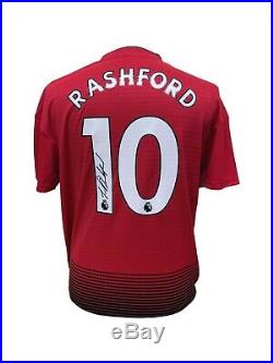 Framed Marcus Rashford Signed Manchester United Football 2019 Shirt Proof & Coa