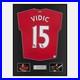 Framed Nemanja Vidic Signed Manchester United Shirt 2010-11 Home Classic